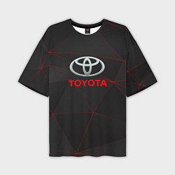 Футболка оверсайз мужская Toyota Тонкие линии неона, цвет: 3D-принт