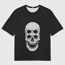 Мужская футболка оверсайз Terrible Skull