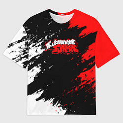 Футболка оверсайз мужская Friday Night Funkin - логотип игры, цвет: 3D-принт