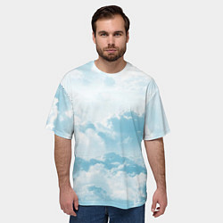 Футболка оверсайз мужская Плотные облака, цвет: 3D-принт — фото 2