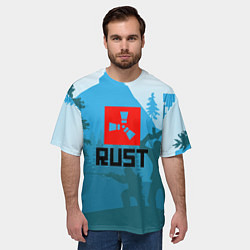Футболка оверсайз мужская Выживалка Раст, цвет: 3D-принт — фото 2