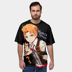 Футболка оверсайз мужская Реинкарнация безработного - Рудеус Грейрат, цвет: 3D-принт — фото 2