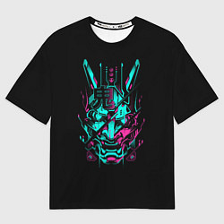 Футболка оверсайз мужская НЕОНОВЫЙ САМУРАЙ NEON RONIN NEON SAMURAI, цвет: 3D-принт