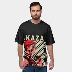Футболка оверсайз мужская Клинок демонов Akaza, цвет: 3D-принт — фото 2