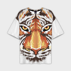 Мужская футболка оверсайз Морда тигра от John Art