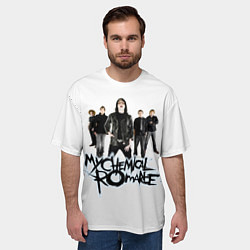 Футболка оверсайз мужская Участники группы My Chemical Romance, цвет: 3D-принт — фото 2