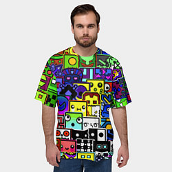 Футболка оверсайз мужская Geometry Dash: All Skins, цвет: 3D-принт — фото 2