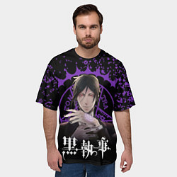 Футболка оверсайз мужская Себастьян Михаэлис Демон, цвет: 3D-принт — фото 2