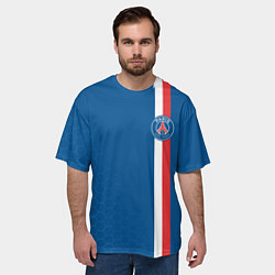 Футболка оверсайз мужская PSG SPORT STRIPES UNIFORM, цвет: 3D-принт — фото 2
