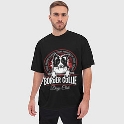 Футболка оверсайз мужская Бордер-Колли Border Collie, цвет: 3D-принт — фото 2
