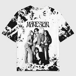 Футболка оверсайз мужская Maneskin Монэскин, рок - группа, цвет: 3D-принт