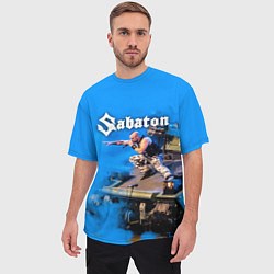 Футболка оверсайз мужская Йоаким Броден на танке Sabaton, цвет: 3D-принт — фото 2