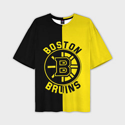 Футболка оверсайз мужская Boston Bruins, Бостон Брюинз, цвет: 3D-принт