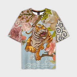 Мужская футболка оверсайз Китайский тигр Символ 2022 года