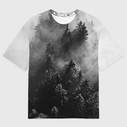 Футболка оверсайз мужская МРАЧНЫЙ ЛЕС FOREST, цвет: 3D-принт