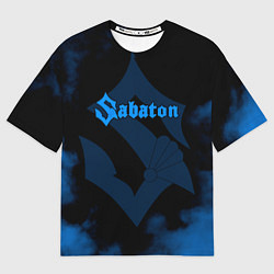 Футболка оверсайз мужская Sabaton синий дым, цвет: 3D-принт