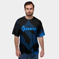 Футболка оверсайз мужская Sabaton синий дым, цвет: 3D-принт — фото 2