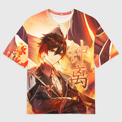 Футболка оверсайз мужская Genshin Impact: Zhongli, цвет: 3D-принт