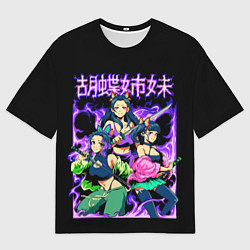 Футболка оверсайз мужская Шинобу Канаэ кочо столп бабочки клинок, цвет: 3D-принт