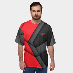 Футболка оверсайз мужская ST FORD спина, цвет: 3D-принт — фото 2