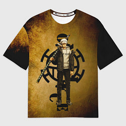 Футболка оверсайз мужская Трафальгар Ло One Piece c нодати, цвет: 3D-принт