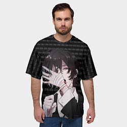 Футболка оверсайз мужская Дазай Осаму Исповедь неполноценного человека, цвет: 3D-принт — фото 2