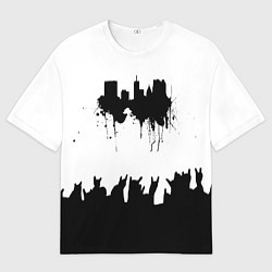 Футболка оверсайз мужская Black sity Город тьмы, цвет: 3D-принт
