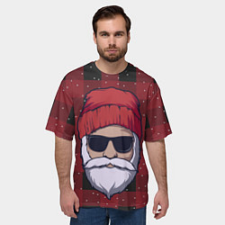Футболка оверсайз мужская SANTA HIPSTER САНТА ХИПСТЕР, цвет: 3D-принт — фото 2