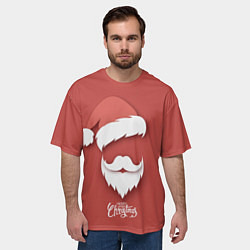Футболка оверсайз мужская Merry Christmas Счастливого Рождества, цвет: 3D-принт — фото 2