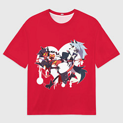 Мужская футболка оверсайз Адский босс Helluva Boss