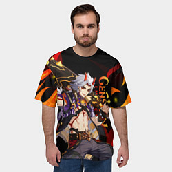 Футболка оверсайз мужская GENSHIN IMPACT ИТТО АРАТАКИ, цвет: 3D-принт — фото 2