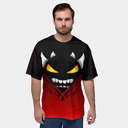 Футболка оверсайз мужская Geometry Dash: Demon Smile, цвет: 3D-принт — фото 2