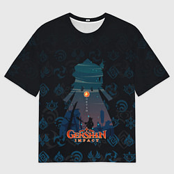 Мужская футболка оверсайз Hu Tao Ху Тао Genshin Impact