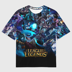 Футболка оверсайз мужская LEAGUE OF LEGENDS ЛИГА ЛЕГЕНД ГЕРОИ, цвет: 3D-принт