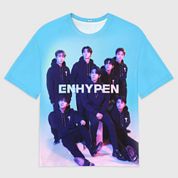 Футболка оверсайз мужская ENHYPEN: Хисын, Джей, Джейк, Сонхун, Сону, Чонвон,, цвет: 3D-принт