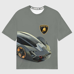 Футболка оверсайз мужская Lamborghini concept 2020, цвет: 3D-принт