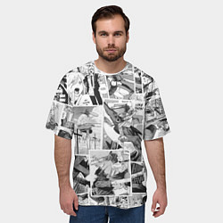 Футболка оверсайз мужская Chainsaw Man Человек-бензопила манга, цвет: 3D-принт — фото 2