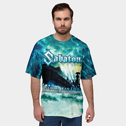 Футболка оверсайз мужская World War Live: Battle of the Baltic Sea - Sabaton, цвет: 3D-принт — фото 2