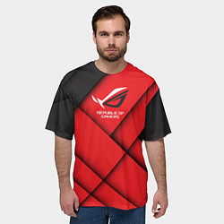 Футболка оверсайз мужская ROG - republic of gamers, цвет: 3D-принт — фото 2