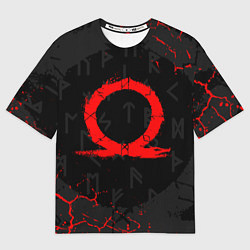 Футболка оверсайз мужская GOD OF WAR CRATOS LOGO, цвет: 3D-принт