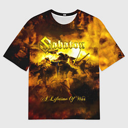 Футболка оверсайз мужская A Lifetime of War - Sabaton, цвет: 3D-принт