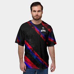 Футболка оверсайз мужская ЦСКА Dark Theme, цвет: 3D-принт — фото 2