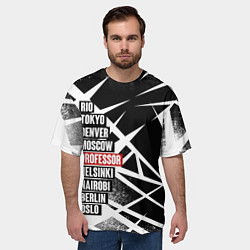 Футболка оверсайз мужская LA CASA DE PAPEL БУМАЖНЫЙ, цвет: 3D-принт — фото 2