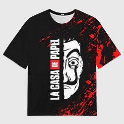 Футболка оверсайз мужская БУМАЖНЫЙ ДОМ, LA CASA DE PAPEL, цвет: 3D-принт