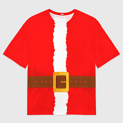 Футболка оверсайз мужская Шуба Санта Клауса, цвет: 3D-принт