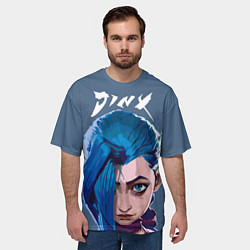 Футболка оверсайз мужская Jinx Arcane, цвет: 3D-принт — фото 2