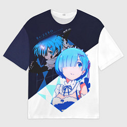 Мужская футболка оверсайз Rem Re:zero