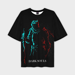 Мужская футболка оверсайз Dark Souls NEON Силуэт