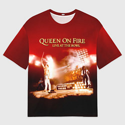 Футболка оверсайз мужская Queen on Fire - Live at the Bowl, цвет: 3D-принт