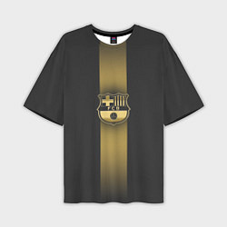 Мужская футболка оверсайз Barcelona Gold-Graphite Theme